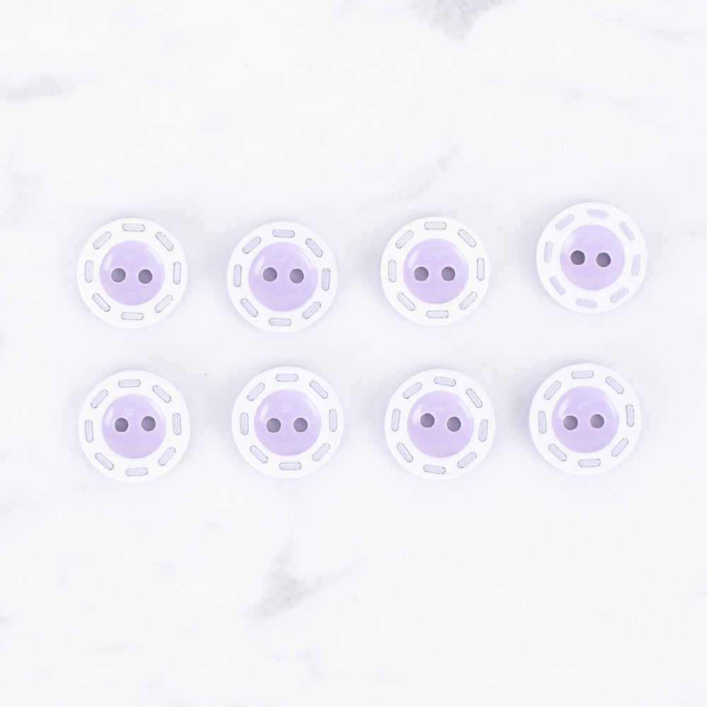 Loren Crafts 8'li Lila Rengi Düğme - 0532